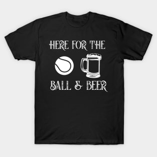 Balls & beer funny tennis alley sport drinking T-Shirt